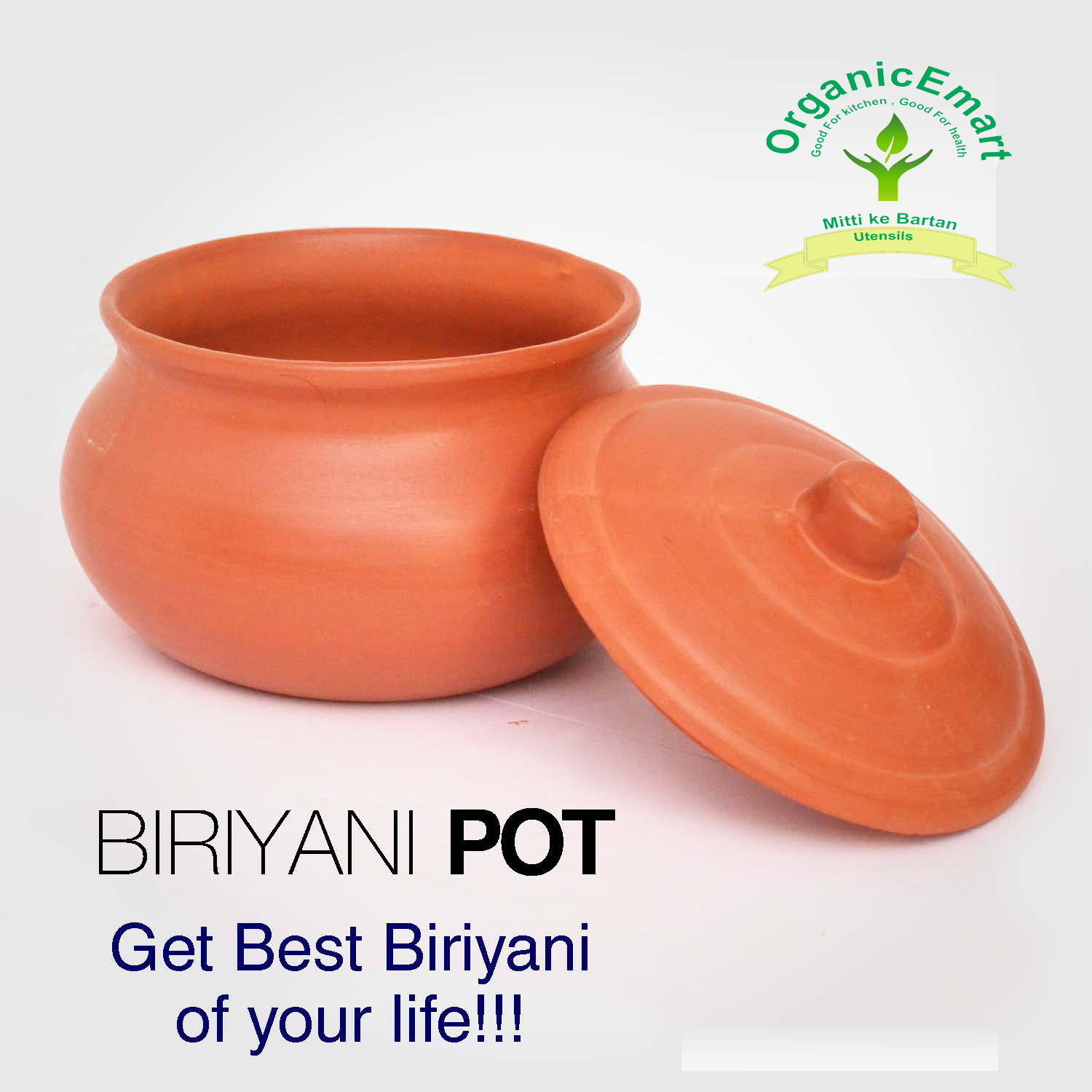 Reddish Brown Clay Biryani Pot (1.5 Liter)